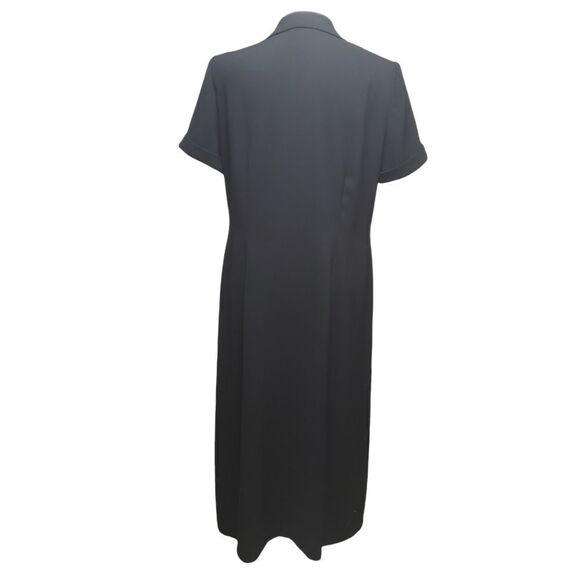Talbots Black Collared Button Down Dress Size 12 - Picture 2 of 13